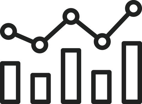 Increase and Decrease in Rate Line Icon vector