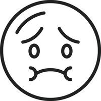 Nauseated Face Line Icon vector