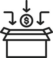 Crowdfunding Line Icon vector