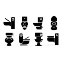 wc and toilet bowl icons vector