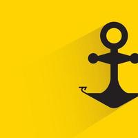 anchor icon on yellow background vector