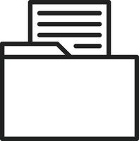 File in Folder Line Icon vector