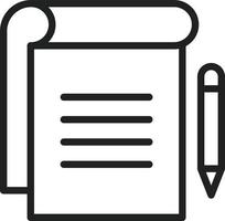 Taking Notes Line Icon vector