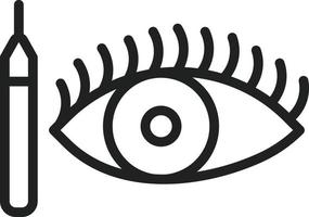 Eye with eyeliner Line Icon vector