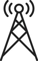 Signals Tower Line Icon vector