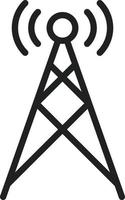 Signals Tower Line Icon vector