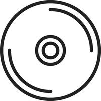 icono de línea de cd vector