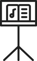 Music Stand Line Icon vector