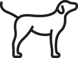 Dog Line Icon vector