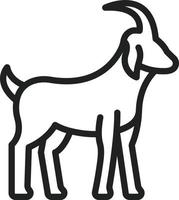 Goat Line Icon vector