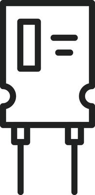 Capacitor Line Icon