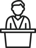 Lecture Line Icon vector