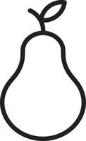 Pear Line Icon vector