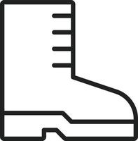 icono de línea de botas largas vector