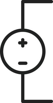 DC Voltage Source Line Icon vector