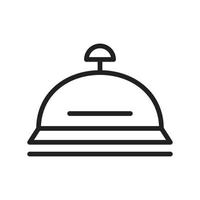 Desk Bell Line Icon vector