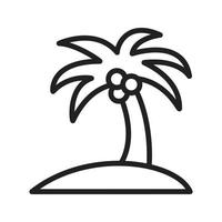 Palm Trees Line Icon vector
