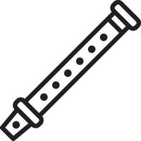 icono de línea de flauta vector