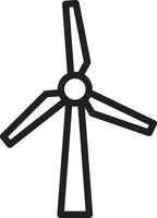 Windmill Line Icon vector