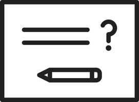 Solving Question Line Icon vector