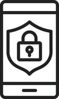 Secure Device Line Icon vector