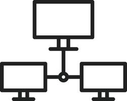 Systems Network Line Icon vector