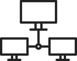 Systems Network Line Icon vector