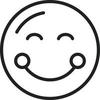 Smiling Face Line Icon vector