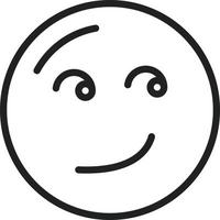 Smirking Face Line Icon vector