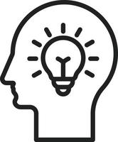 Brainstorming Line Icon vector