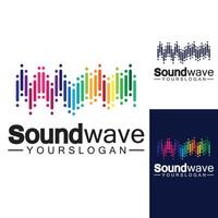 Sound wave logo and symbol vector