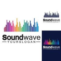 Sound wave logo and symbol vector