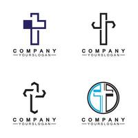 Church logo.Illustration of modern, clean church cross sign for a modern church sign.Icon of christian cross. Sign of catholic, religious and orthodox faith. vector