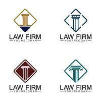 Law Firm Pillar Logo Template-Vector vector