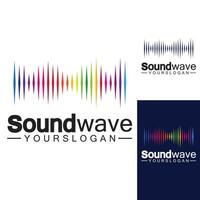 Sound wave logo and symbol vector