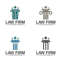 vector de plantilla de logotipo de pilar de bufete de abogados