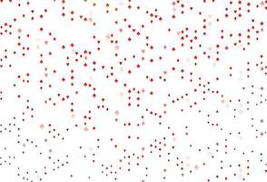 Light Red vector texture with playing cards.
