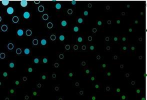 Dark Blue, Green vector pattern with spheres.