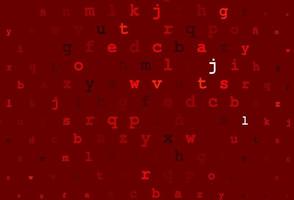 Light red vector pattern with ABC symbols.