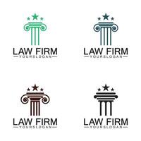 Law Firm Pillar Logo Template-Vector vector