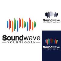 Sound wave logo and symbol vector