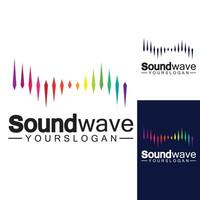 Sound wave logo and symbol vector