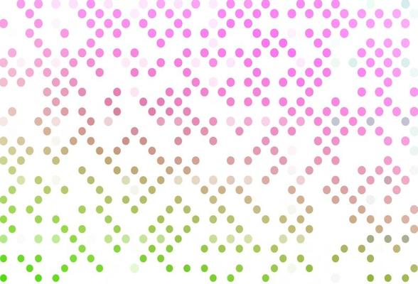 Light Pink, Green vector background with bubbles.