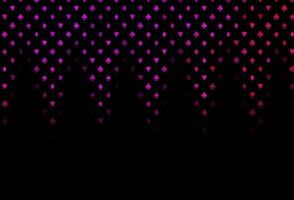 patrón de vector púrpura oscuro, rosa con símbolo de tarjetas.