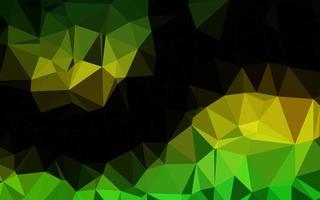 Dark Green, Yellow vector polygonal template.