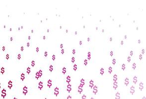 Light Pink vector cover with Dollar signs.