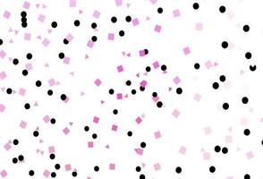 Light Pink vector backdrop with lines, circles, rhombus.