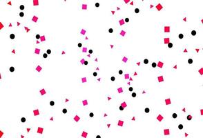 Light Pink vector texture in poly style with circles, cubes.