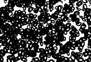 Black and white vector background with bubbles.