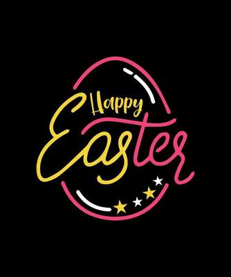 Happy easter t-shirt design